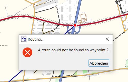 Routino fails to route